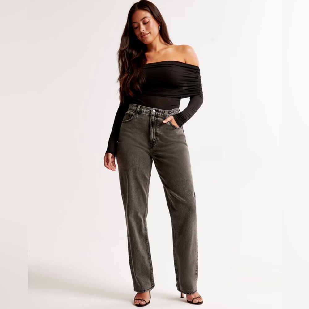 Abercrombie & Fitch Gray Straight Leg Jeans